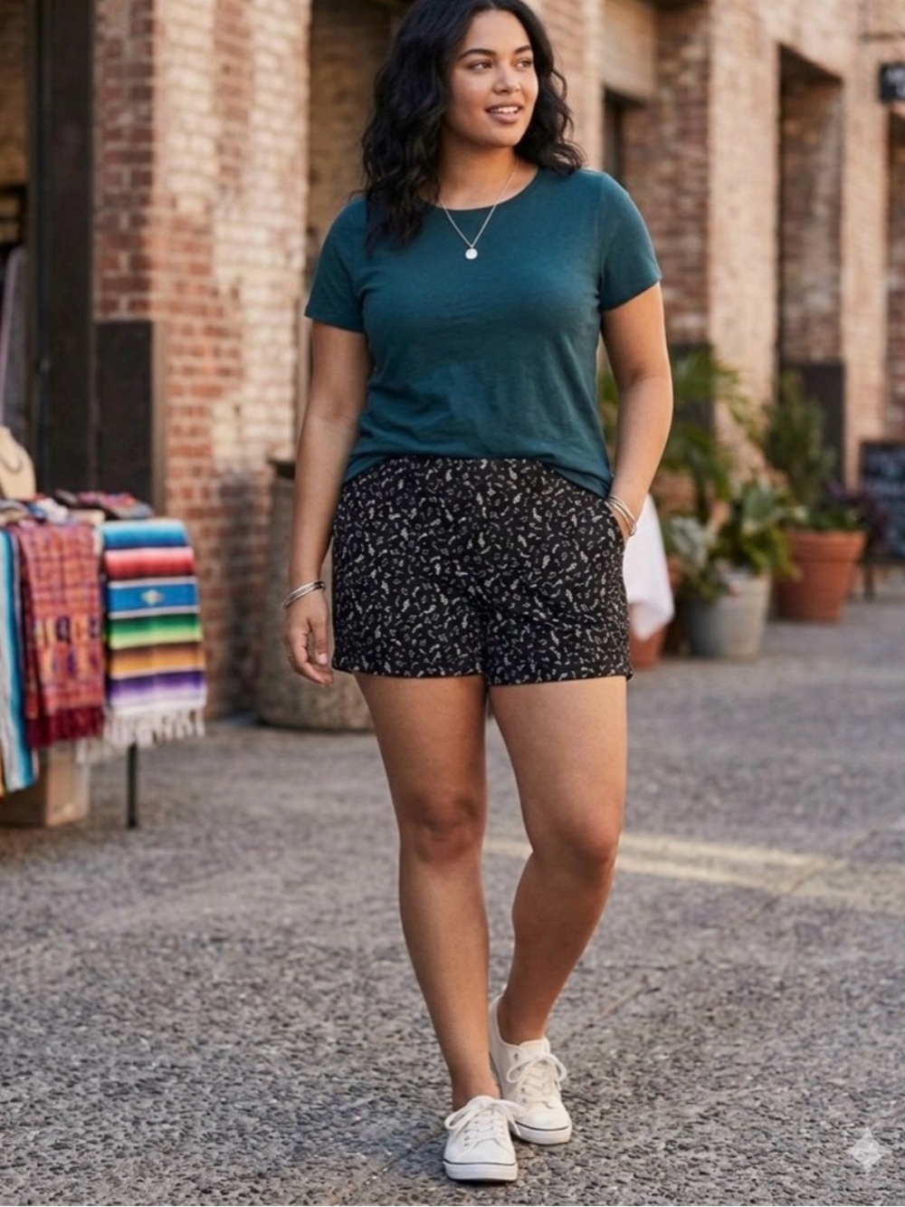 Torrid Music Note Print Cuffed Shorts Black White Plus Size 14 Lounge Cotton